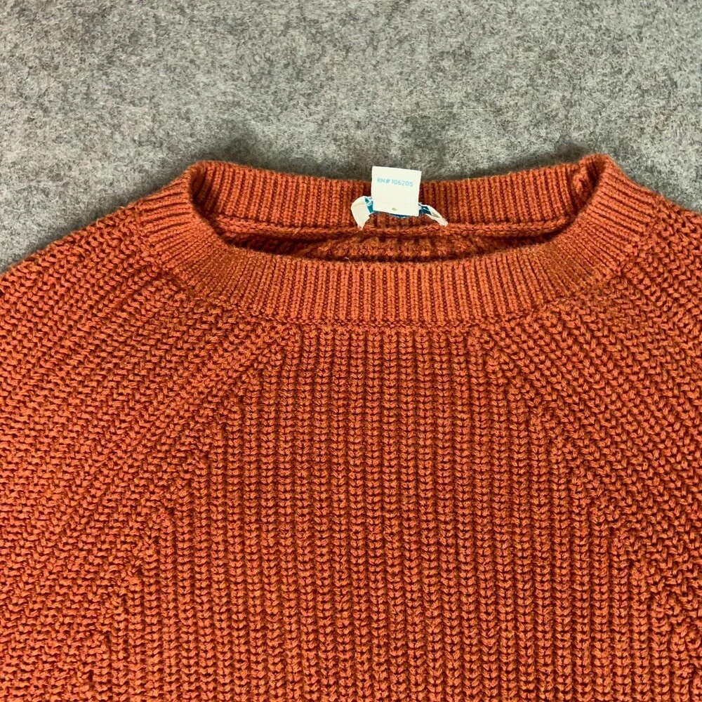 Sundance Womens‎ Sweater Extra Small Orange Ribbed Side Lace Up Boho Cozy Fall